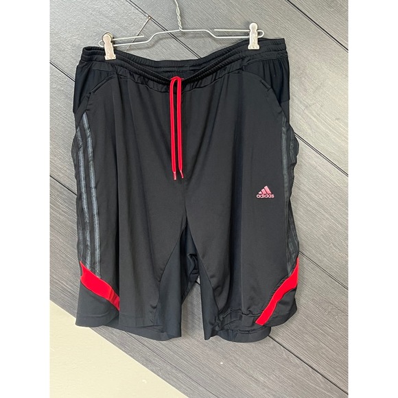 Adidas Black/Red Basketball Shorts - Picture 1 of 5